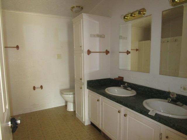 918 Fleeburg Loop Shenandoah, VA 22849 - Photo 37 of 40 a bathroom with a granite countertop sink toilet and shower