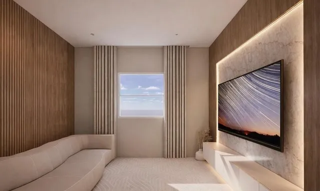 a bedroom with a couch and a window