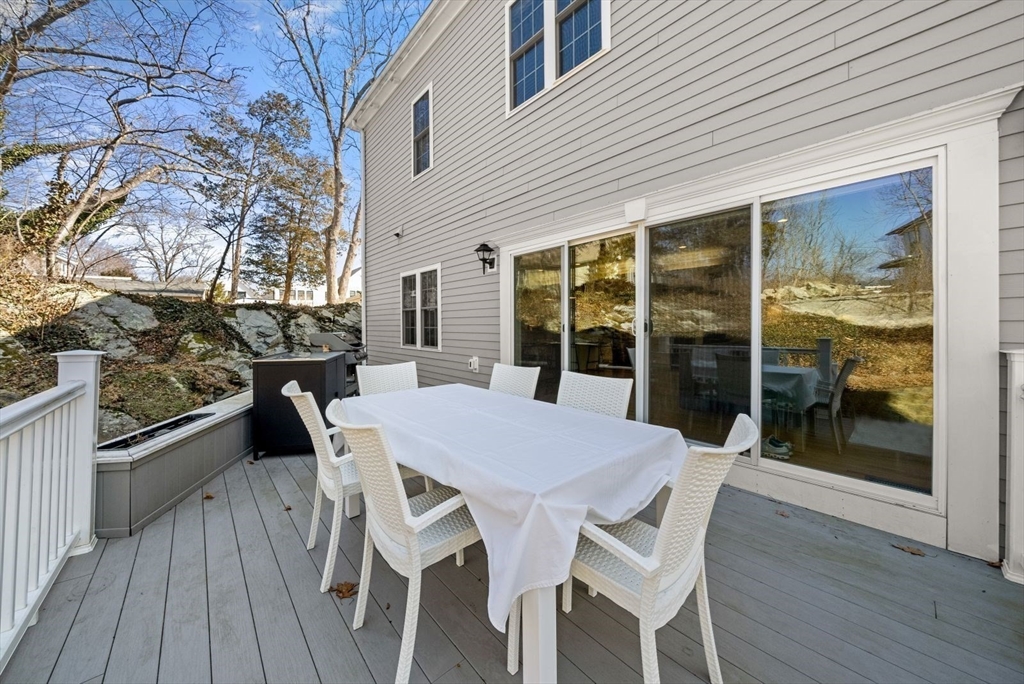 7 Hayes Road Hingham, MA 02043 - Photo 27 of 34 a view of a patio with a table and chairs