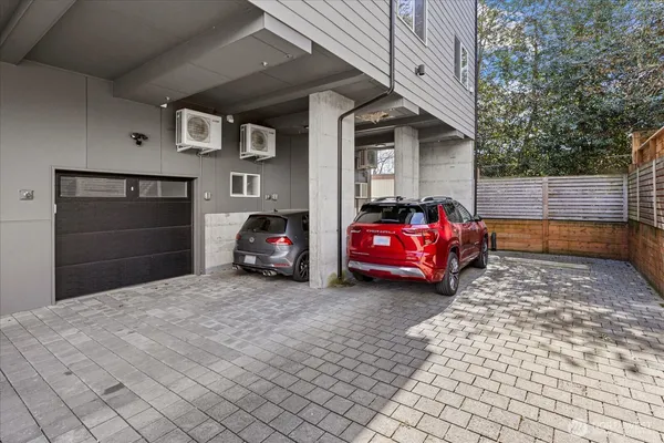 a car parked in front of a house