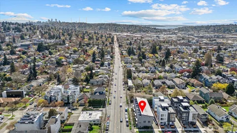 an aerial view of city