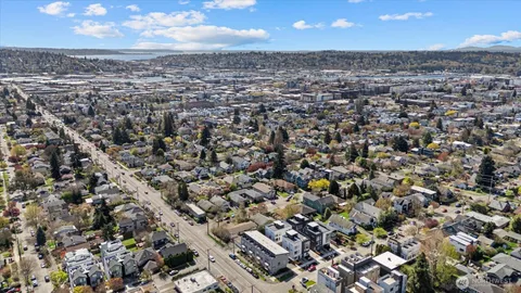 an aerial view of a city