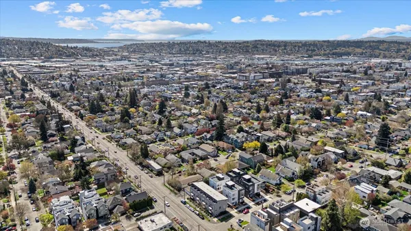an aerial view of a city