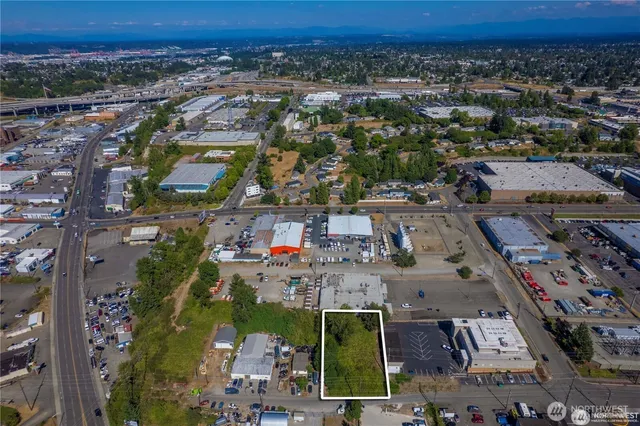 an aerial view of a city