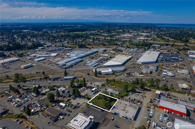 an aerial view of a city