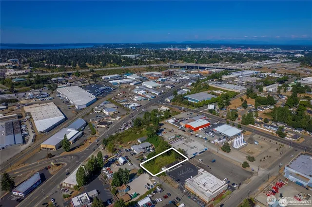 an aerial view of a city