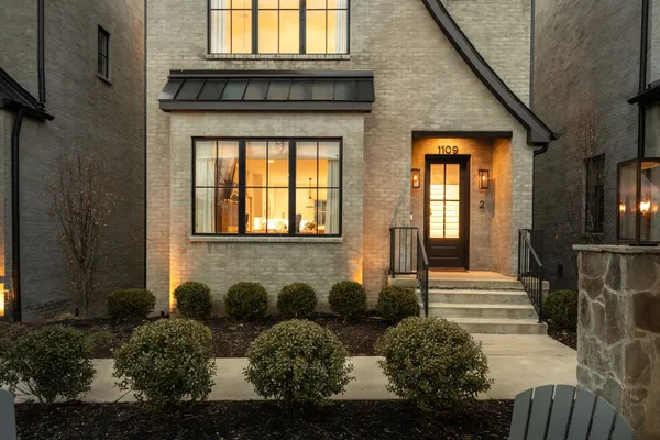 a front view of a house with entryway