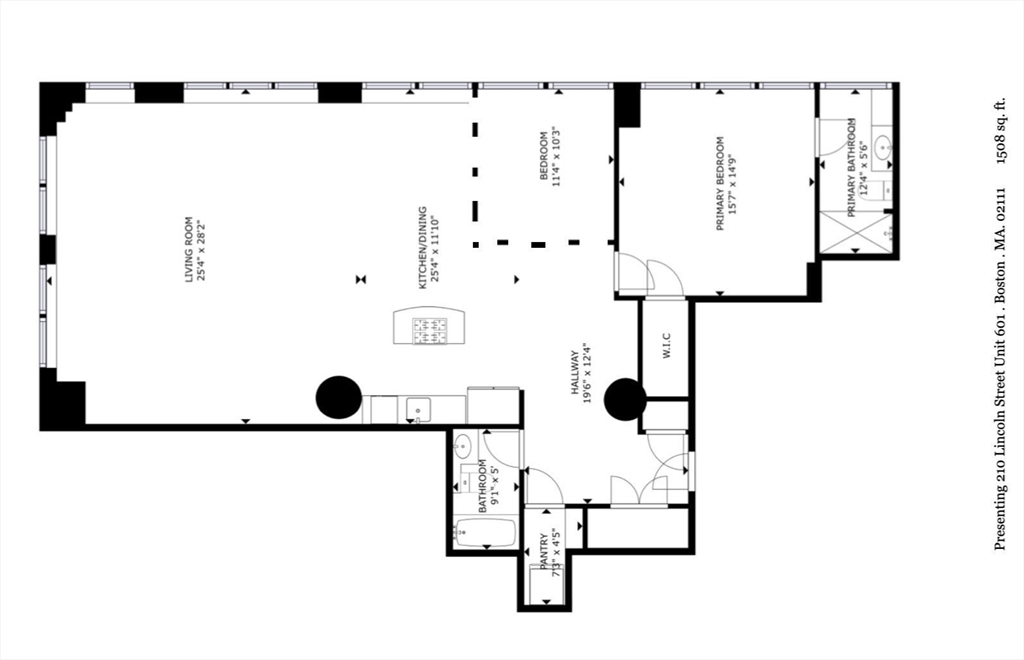 210 Lincoln Street, Unit 601 Boston, MA 02111 - Photo 29 of 29 a picture of door with a white wall