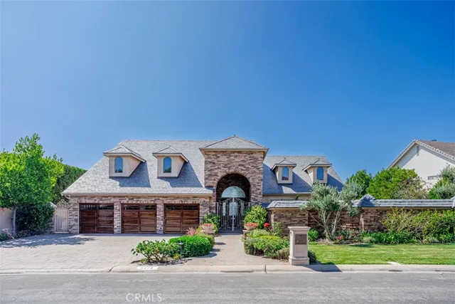 front view of house with a garden