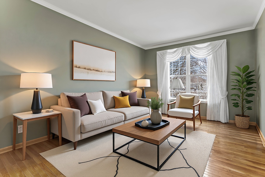 1553 Benzie Circle Romeoville, IL 60446 - Photo 8 of 26 a living room with furniture and wooden floor