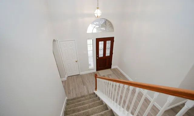 a bathroom with a sink and mirror