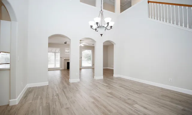 a view interior of the house with wooden floor