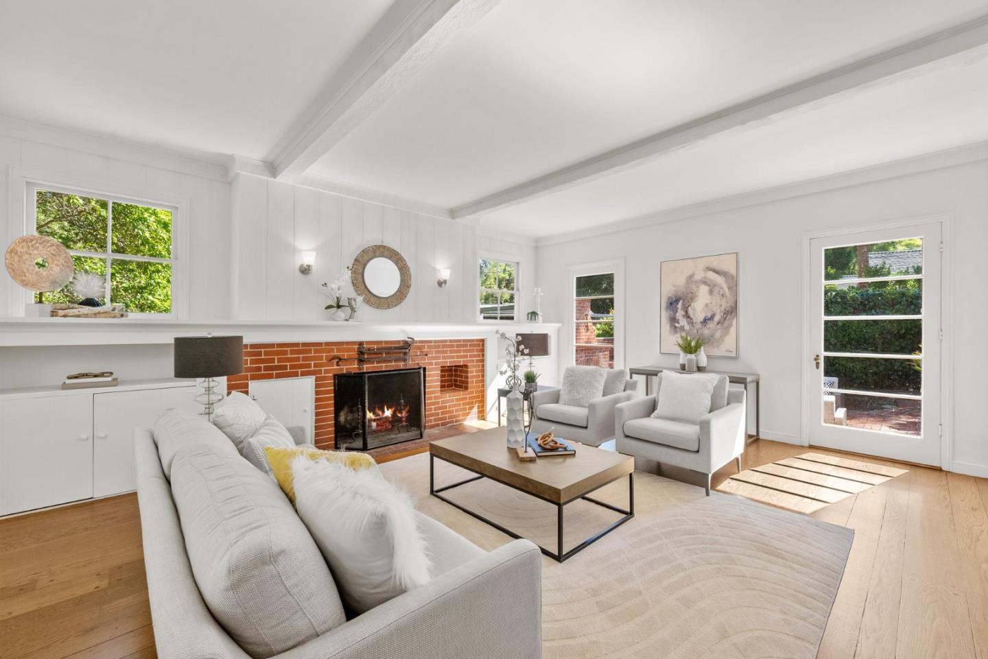 410 Fulton Road San Mateo, CA 94402 - Photo 13 of 49 a living room with furniture and a fireplace