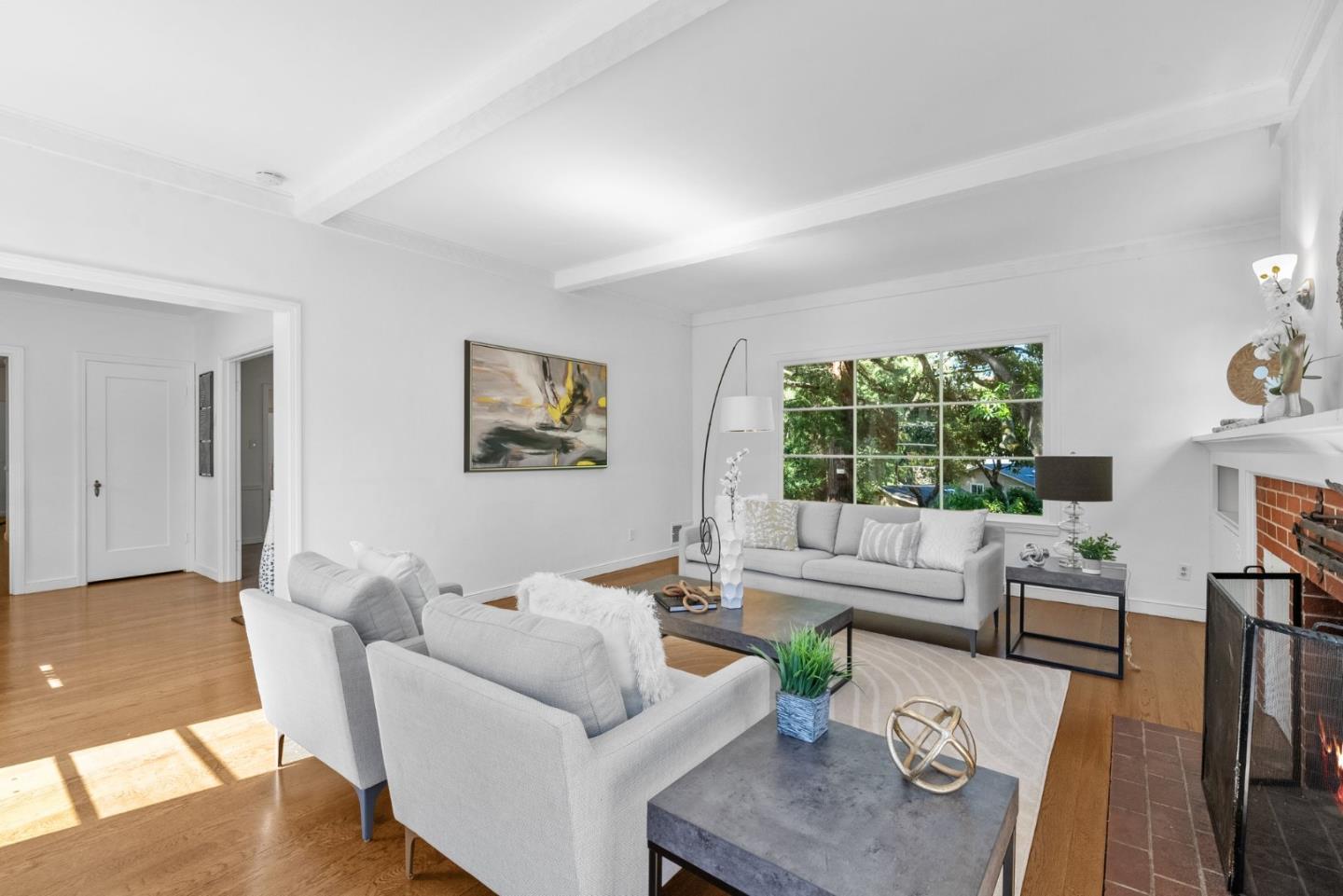 410 Fulton Road San Mateo, CA 94402 - Photo 16 of 49 a living room with furniture floor to ceiling window and wooden floor