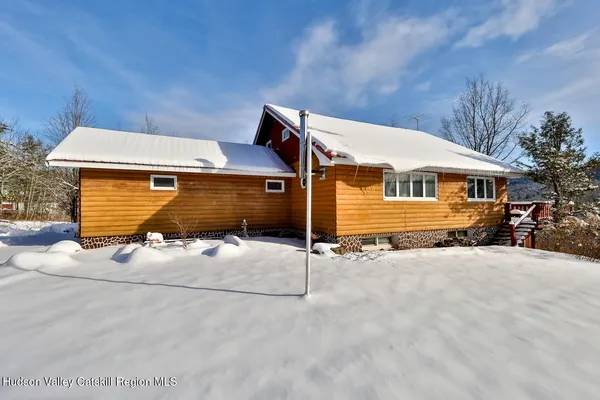 front view of a house with a street
