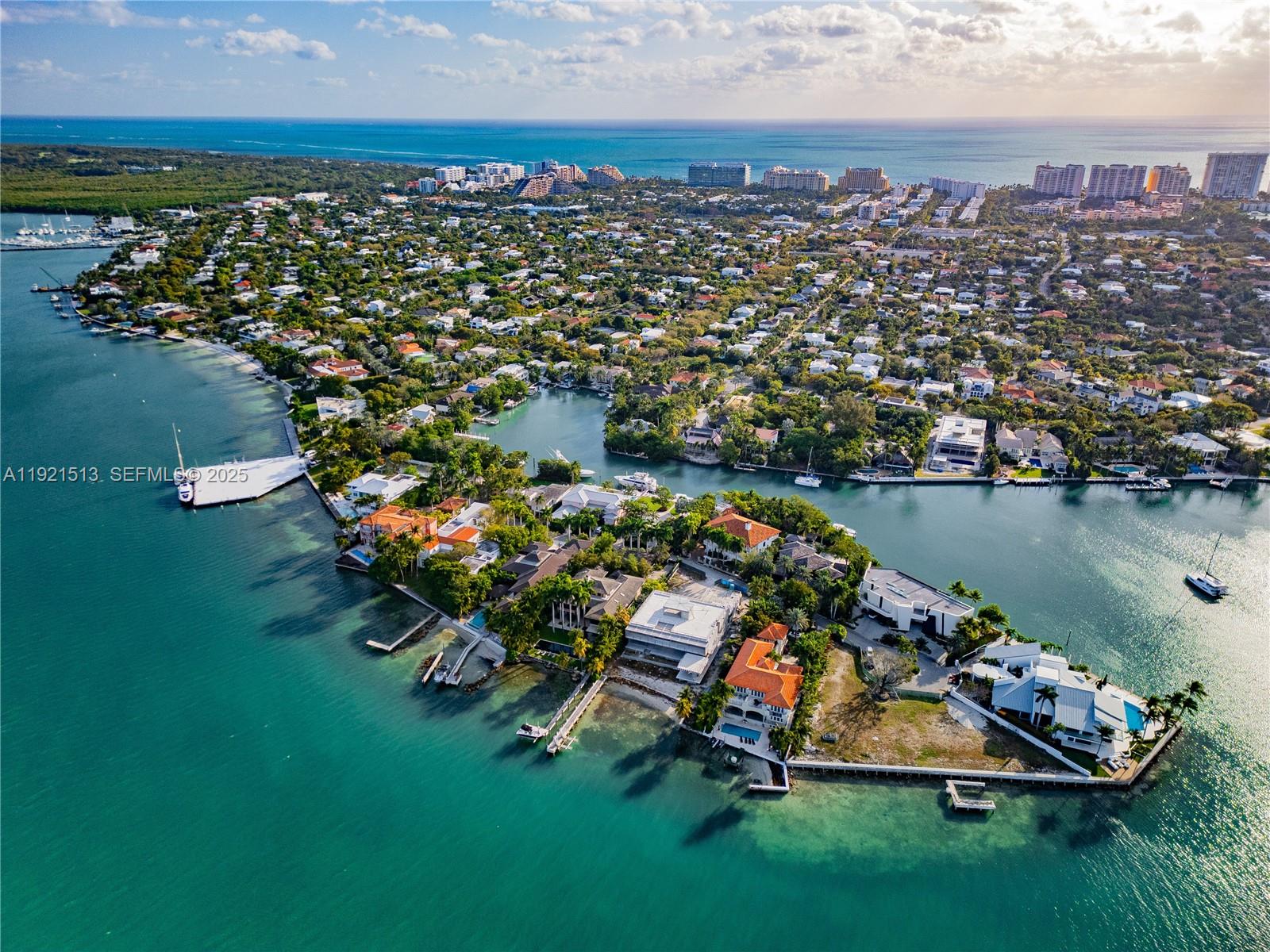 5 Harbor Point Key Biscayne, FL 33149 - Photo 3 of 81 an aerial view of a house with a lake view