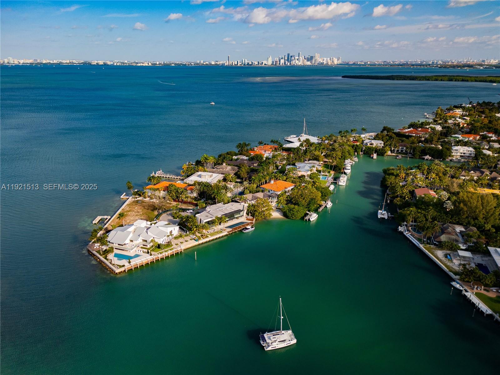 5 Harbor Point Key Biscayne, FL 33149 - Photo 74 of 81 a view of a lake with a big yard