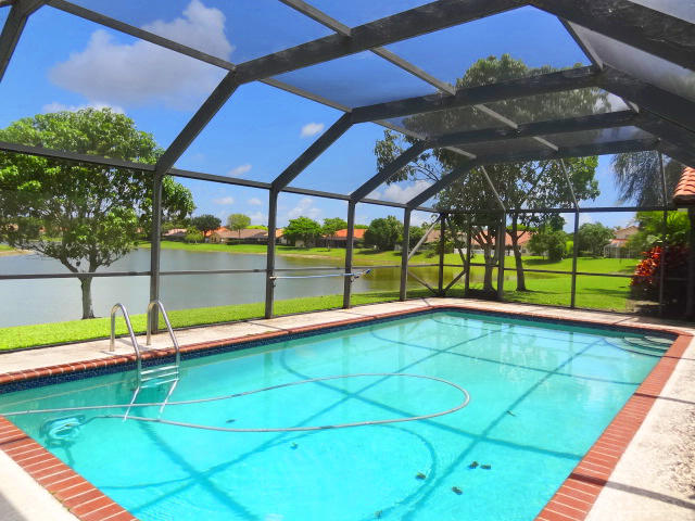 11341 Lake Tree Court Boca Raton, FL 33498 - Photo 8 of 28 OVERSIZED POOL OVER LOOKING LAKE