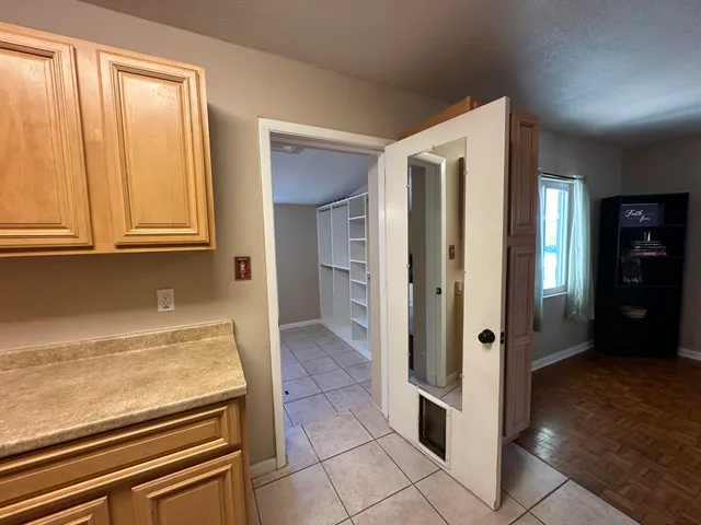 a view of a backyard with a garden