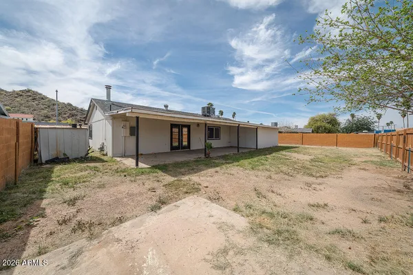 a backyard of a house