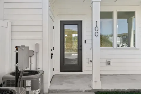 a view of a entryway of a house