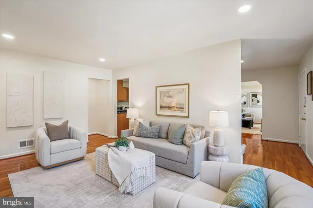 a view of a park with slide and a bench