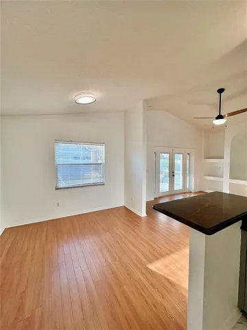 a view of an empty room and window