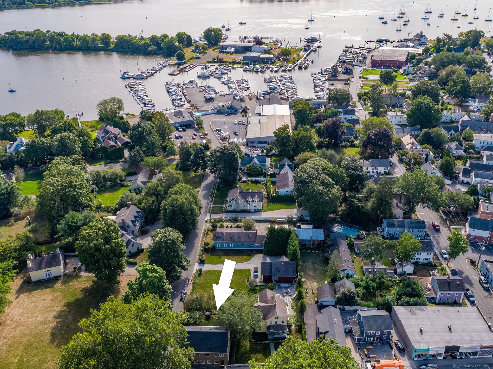 11 North Main Street Essex, CT 06426 - Photo 26 of 35 an aerial view of house with outdoor space and lake view