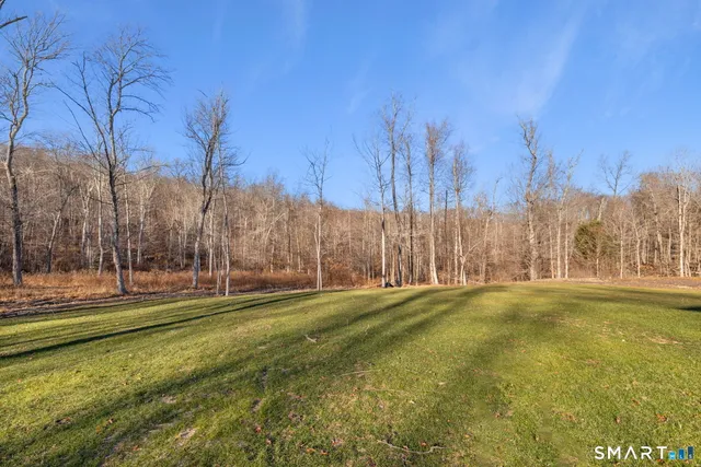 a backyard of a building