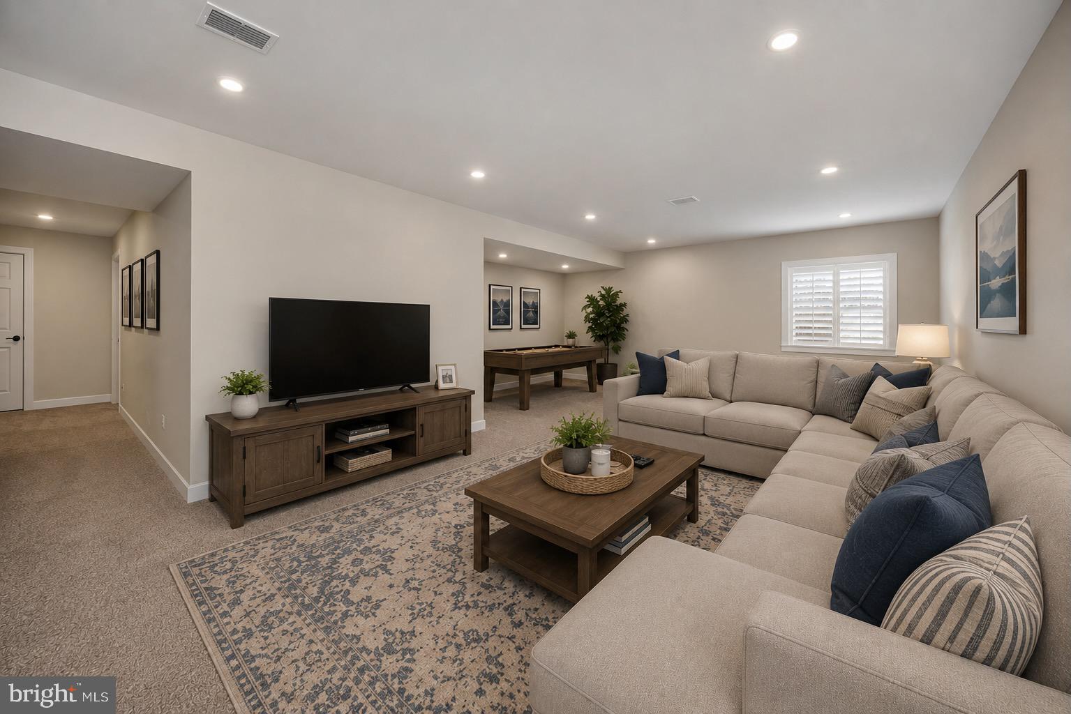 1458 Hydrangea Way Downingtown, PA 19335 - Photo 24 of 40 Virtually Staged Basement Recreation Room