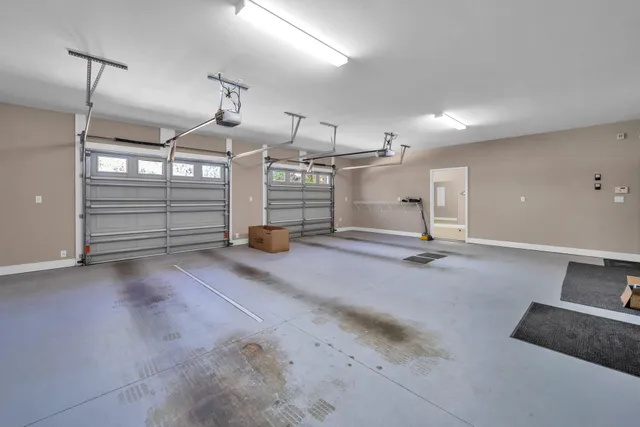 a view of a lake with a yard