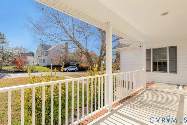a view of a building from a balcony