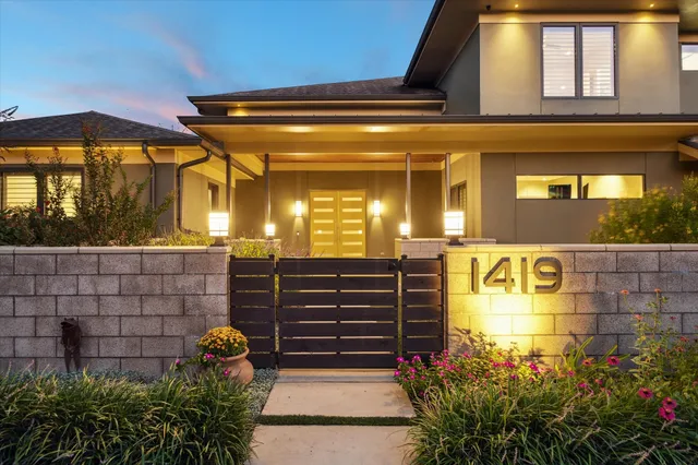 a view of outdoor space with garden