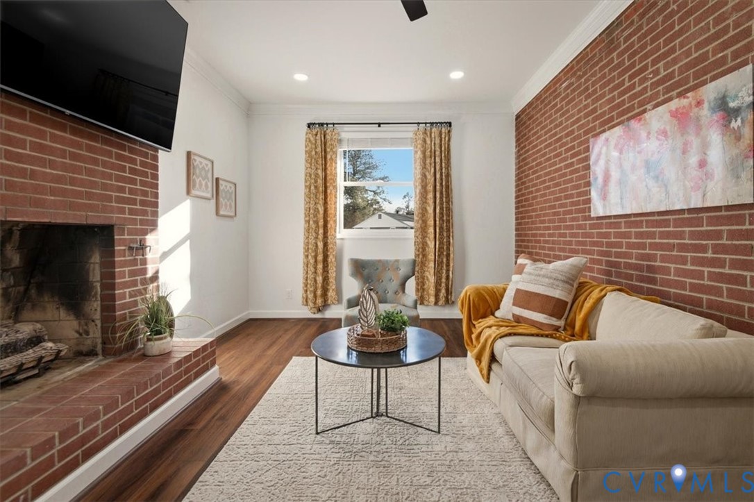 2720 Omega Road Henrico, VA 23228 - Photo 19 of 45 Gas fireplace, LVP flooring