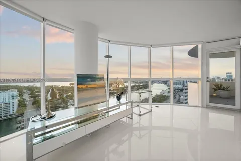 a building with pool view