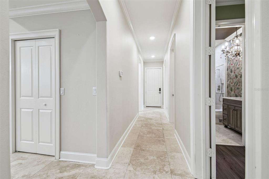 3505 Berger Road Lutz, FL 33548 - Photo 23 of 79 a view of a hallway with wooden floor and closet