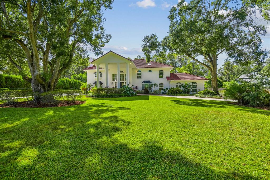 3505 Berger Road Lutz, FL 33548 - Photo 78 of 79 a front view of house with yard and green space