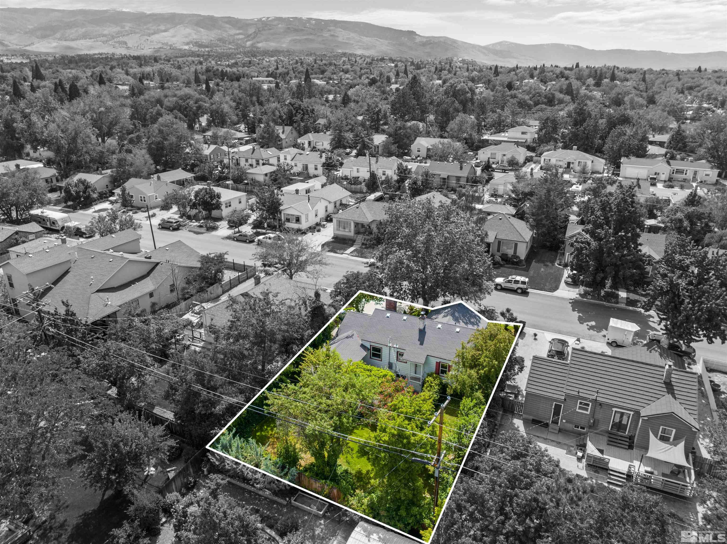 1624 Watt Street Reno, NV 89509 - Photo 36 of 40 an aerial view of a house with a yard