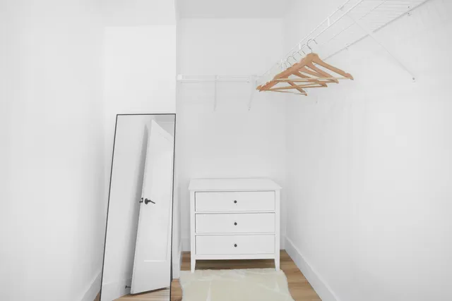 a view of empty room with windows