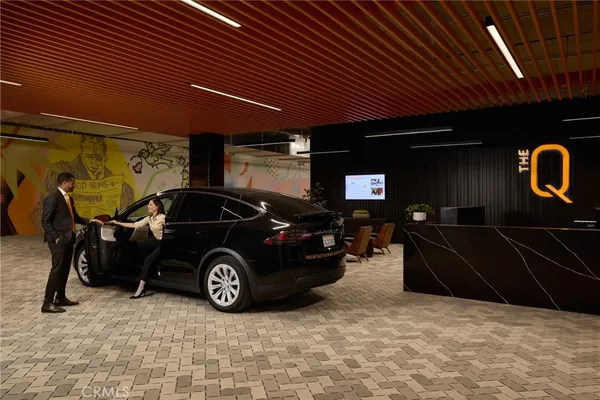 a car parked in a room