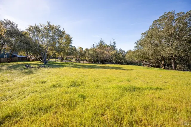 a view of a swimming pool and an outdoor space