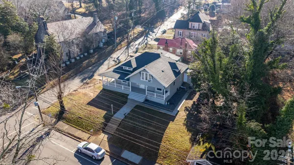 an aerial view of multiple house