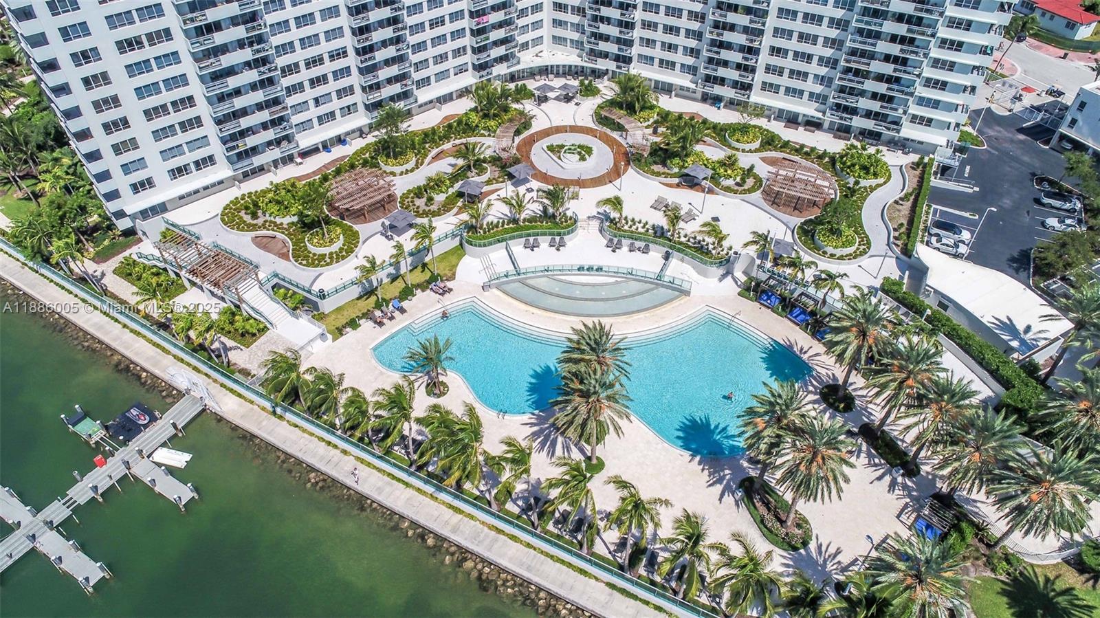 1500 Bay Road, Unit 122S Miami Beach, FL 33139 - Photo 4 of 44 an aerial view of a house a yard swimming pool and outdoor space