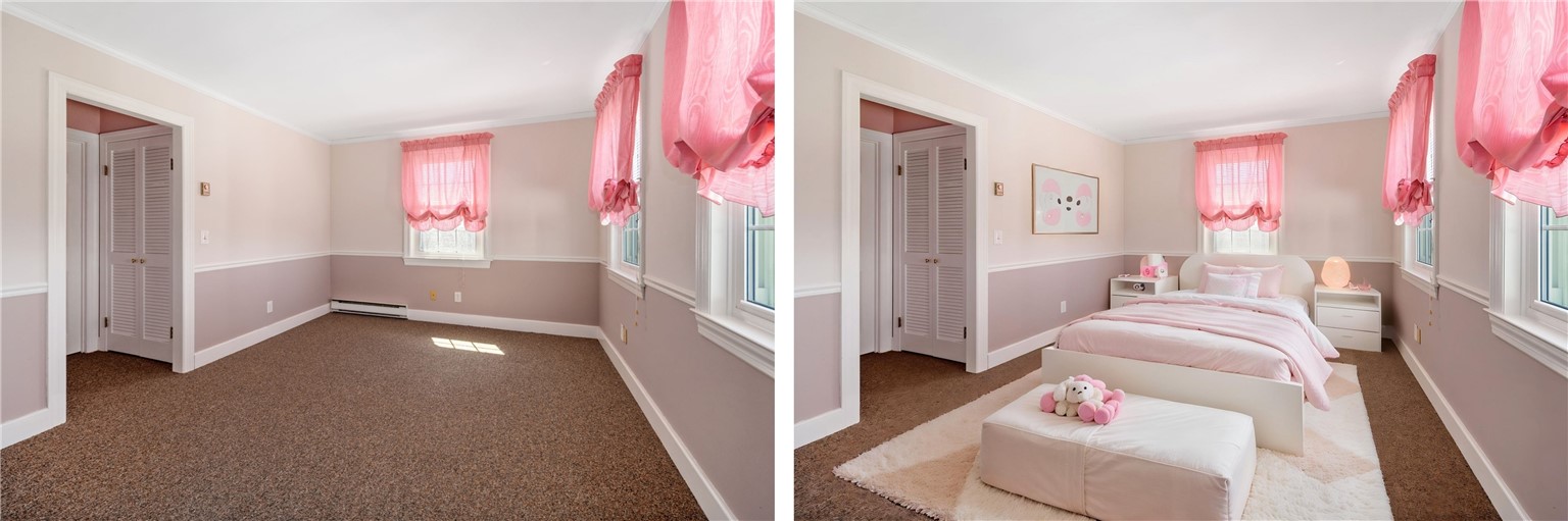 149 Thomas Road Westford, NY 12155 - Photo 26 of 50 3rd bedroom - The photo on the right has been digi