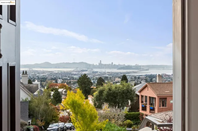 a view of a city from a terrace