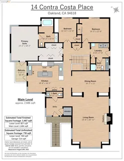 $1,995,000 | 14 Contra Costa Place, Oakland, CA 94618