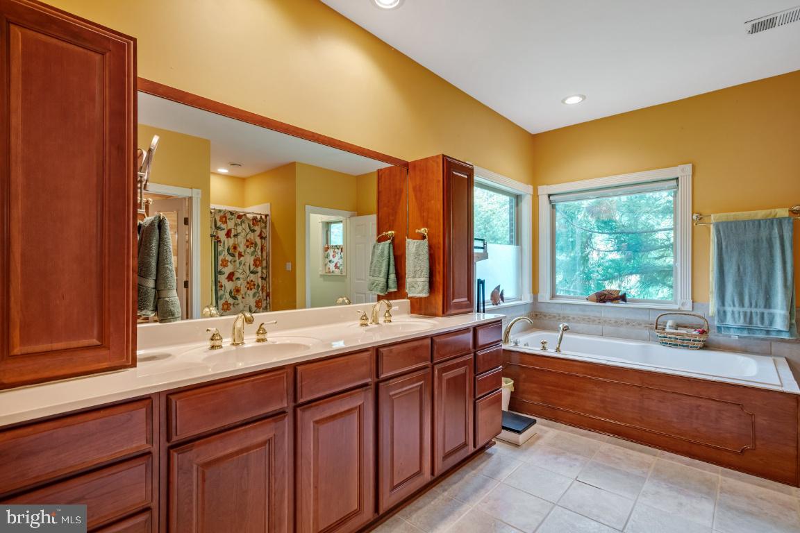 1528 Stringtown Road Berryville, VA 22611 - Photo 53 of 85 Primary Bathroom w/ Custom Cherry Vanity