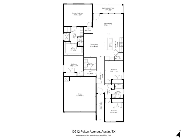 an empty room with closet area