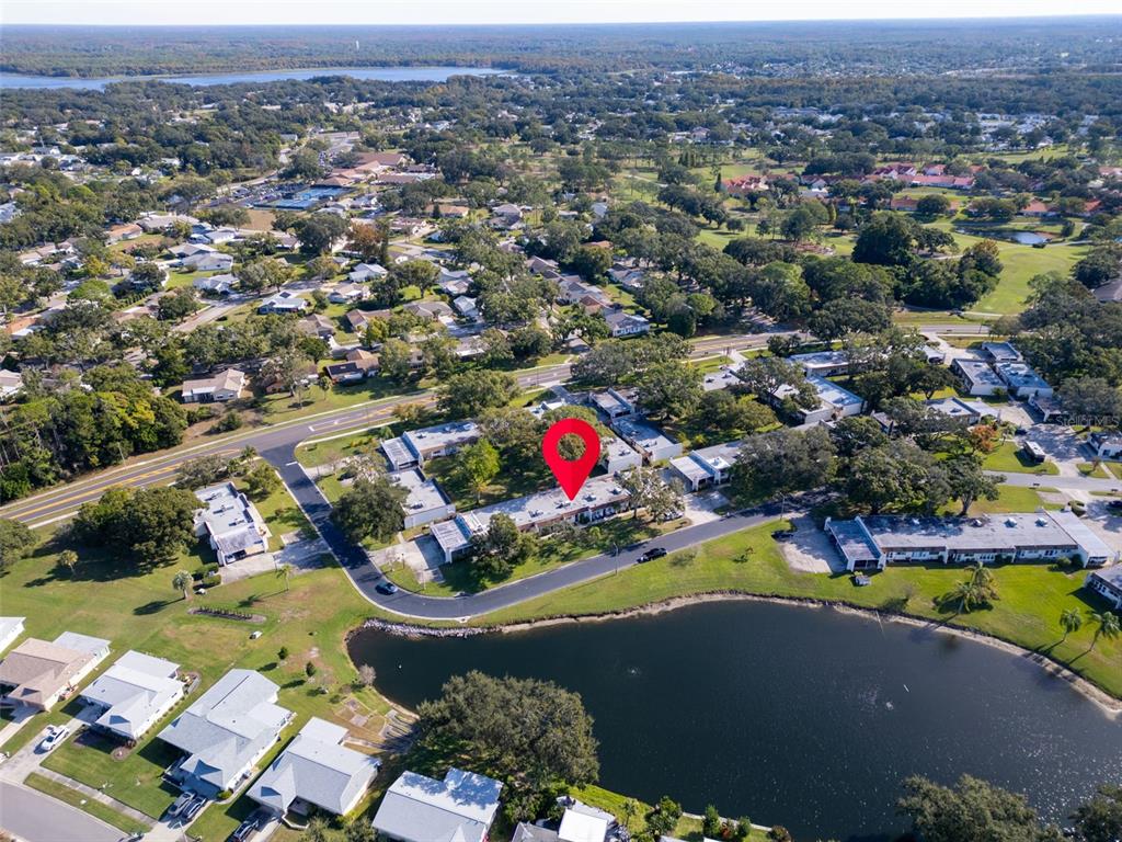 3109 Mission Grove Drive, Unit D Palm Harbor, FL 34684 - Photo 38 of 62 an aerial view of residential houses with outdoor space