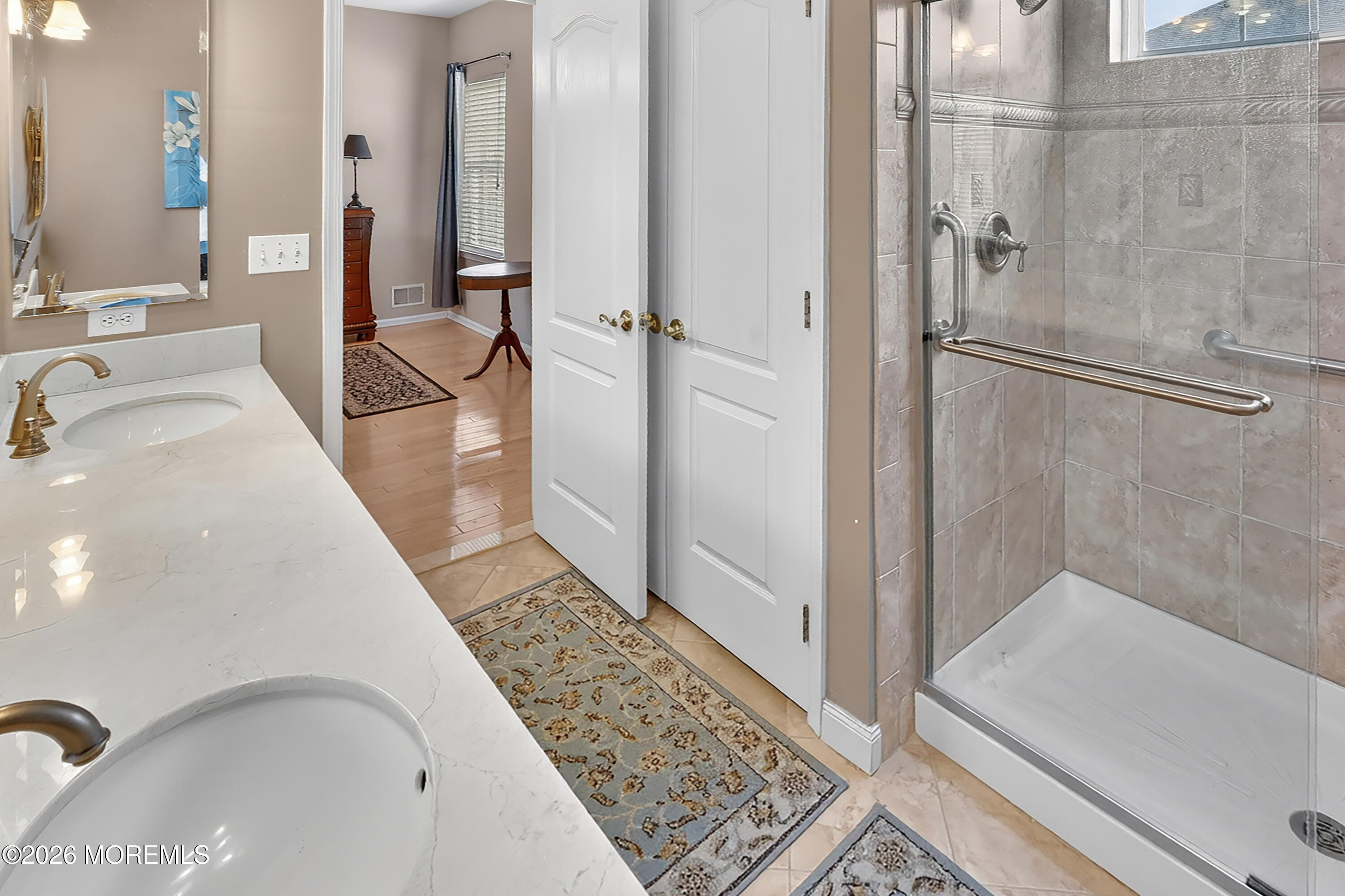 2526 Morningstar Road Manasquan, NJ 08736 - Photo 13 of 17 a bathroom with a sink and a shower